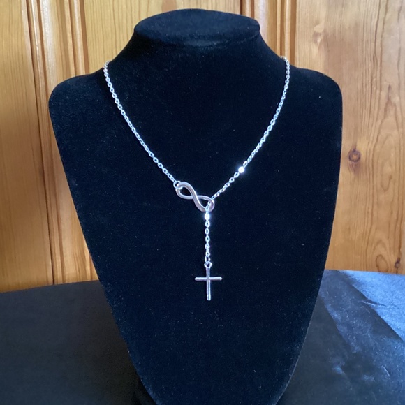 Source Unknown Jewelry - NWT Vintage Style Infinity Cross Lariat Necklace